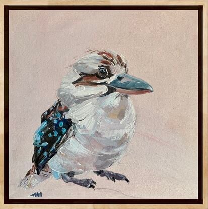 small framed kookaburra portriat