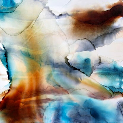 free flowing abstract in soft inks