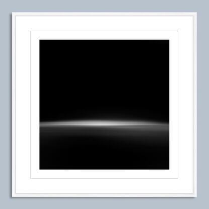 black and white seascape in abstract form