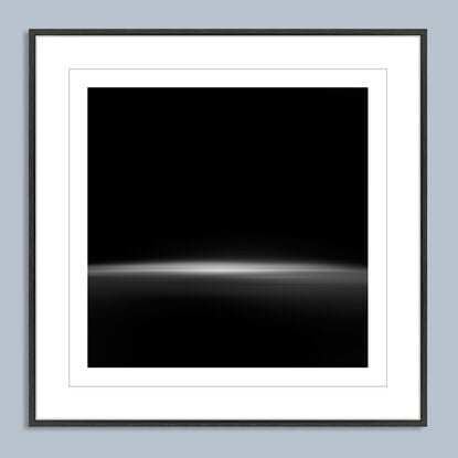 black and white seascape in abstract form