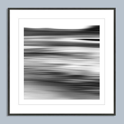 black and white seascape in abstract form