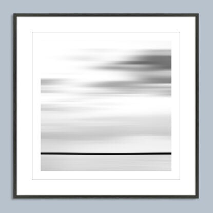 black and white seascape in abstract form