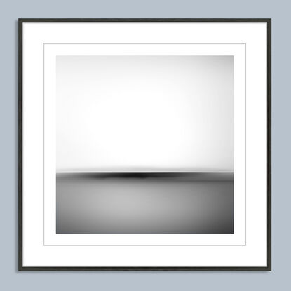 black and white seascape in abstract form