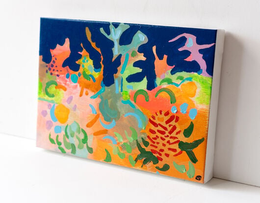 semi abstract garden painting