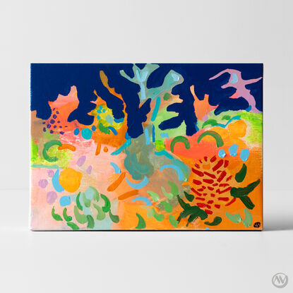 semi abstract garden painting