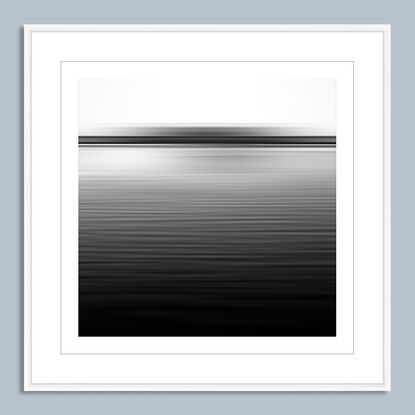 black and white seascape in abstract form