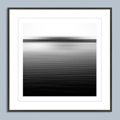 black and white seascape in abstract form