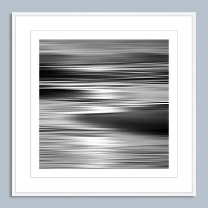 black and white seascape in abstract form