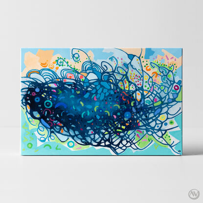 modern blue abstract painting