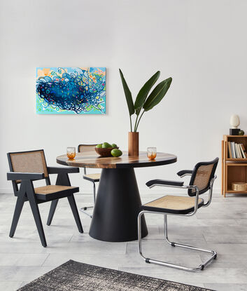 modern blue abstract painting