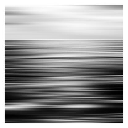 black and white seascape in abstract form