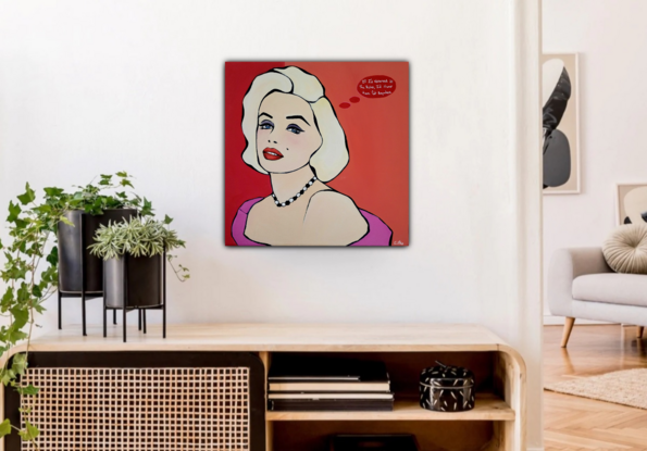 Small painting of Marilyn Monroe pop art 