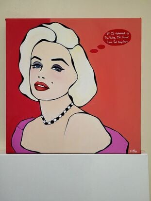 Small painting of Marilyn Monroe pop art 