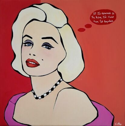 Small painting of Marilyn Monroe pop art 