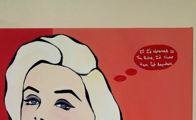 Small painting of Marilyn Monroe pop art 