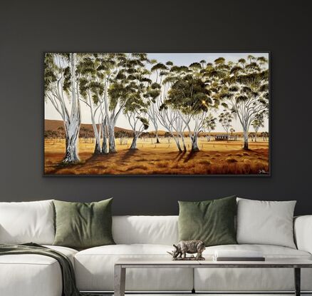 Outback farm under the gumtrees 