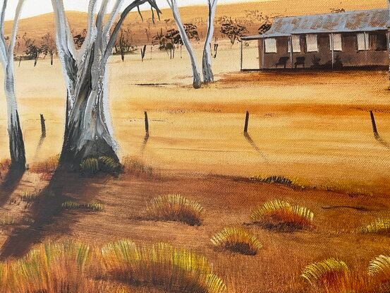 Outback farm under the gumtrees 