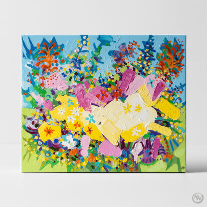 colorful abstract art flower garden