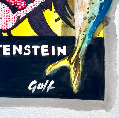 Fish on an art poster