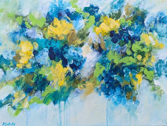 Abstract floral painting.
