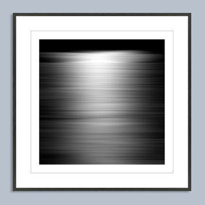 black and white seascape in abstract form