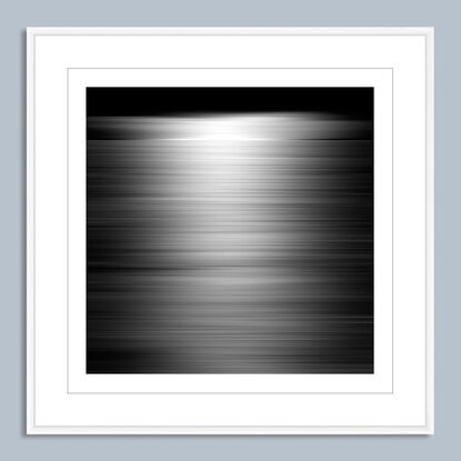 black and white seascape in abstract form