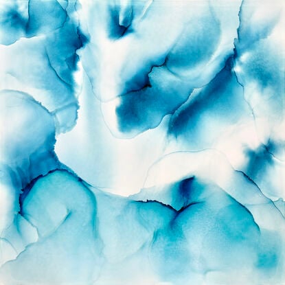 free flowing abstract in soft inks