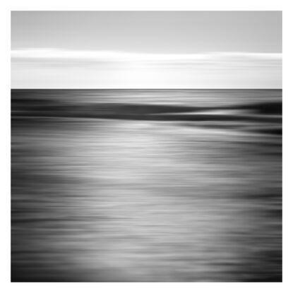 black and white seascape in abstract form