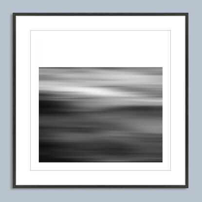 black and white seascape in abstract form