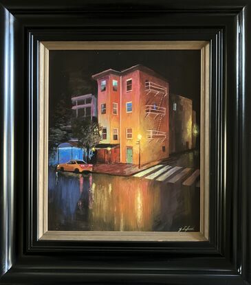 Painting includes professionally made custom frame