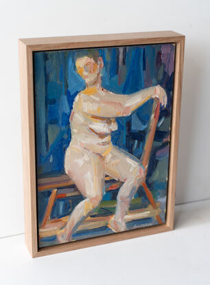 Painting of a life model alla prima