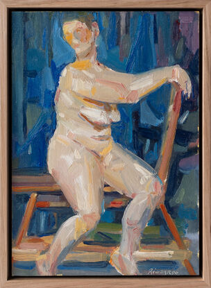 Painting of a life model alla prima