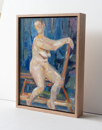 Painting of a life model alla prima