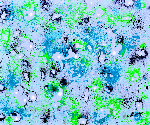 Blue nature abstract pop art