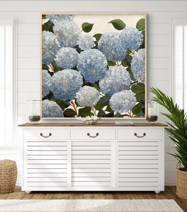 Blue hydrangea abstract