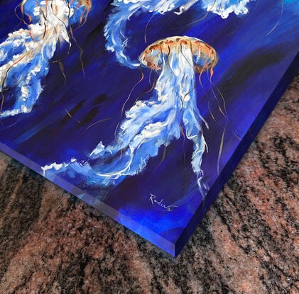 Dancing Jellyfish original one of a kind painting by Irina Redine.