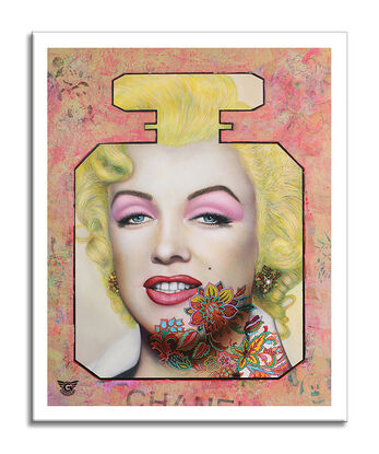 Mairlyn Monroe, portrait, chanel N5, oil painting, art on canvas, hand painted art, oil on canvas, flowers, patterns, nature, wall art, unique painting, celebrities, portrait art, realism, movies, coco chanel, luxury