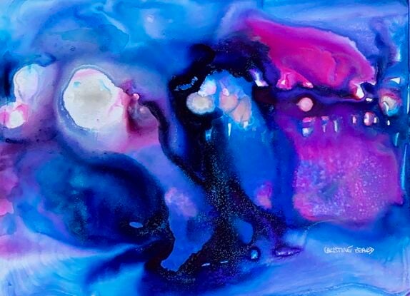 Explore the dreamlike beauty of "Luna," a mixed media abstract artwork that immerses viewers in a celestial symphony of blues, purples, and soft pinks. This piece evokes the tranquil mystery of moonlit nights and cosmic wonders, with its fluid shapes and luminous accents creating a sense of depth and movement. "Luna" invites you to lose yourself in its serene, otherworldly glow, making it a captivating addition to any modern art collection.