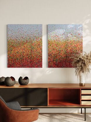 Red earth Uluru Australiana Abstract  Painting