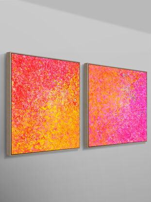 Neon Pink and Orange Abstract Limited Edition Print