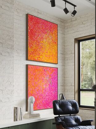 Neon Pink and Orange Abstract Limited Edition Print