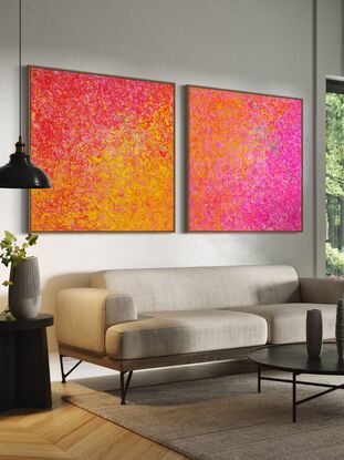 Neon Pink and Orange Abstract Limited Edition Print