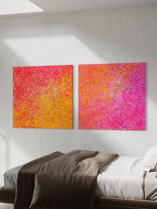 Neon Pink and Orange Abstract Limited Edition Print