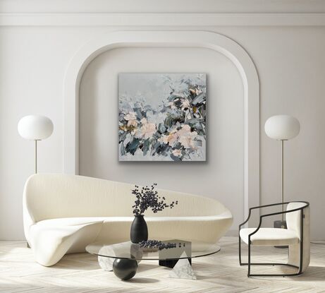 Large  textured  flower painting