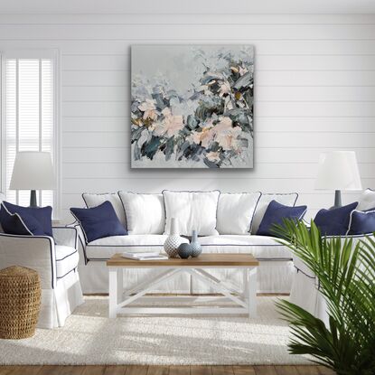 Large  textured  flower painting