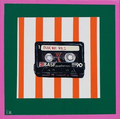 cassette with stripes