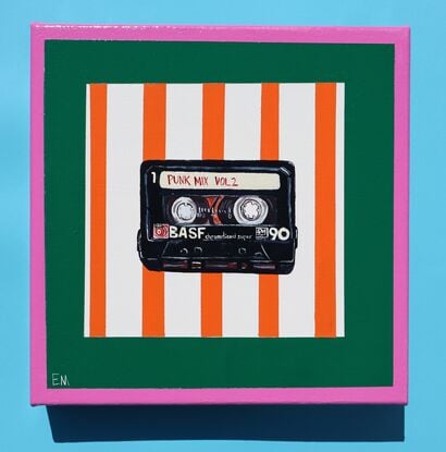 cassette with stripes