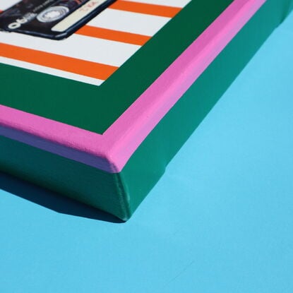 cassette with stripes