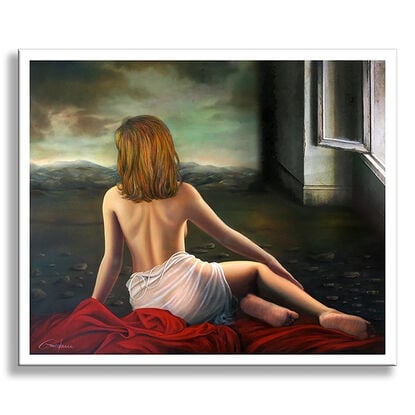 Women, nude, figurative, oil on canvas, oil painting, wall art, wall painting, realism, realism painting, handpainted, landscape, peace, beauty, love, wall decor, artwork framed, artwork ready to hang,