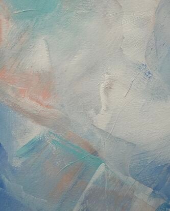 blue abstract summer original art